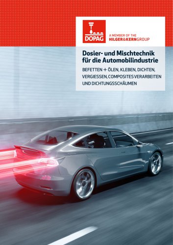 Dosier- und Mischtechnik f&uuml;r die Automobilindustrie