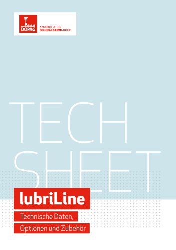 lubriLine Technische Daten, Optionen und Zubehör
