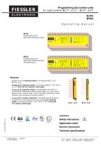 ILVT - Safety light curtains with Blanking features_category 2 Operating Instructions: Programming devices for ILVT