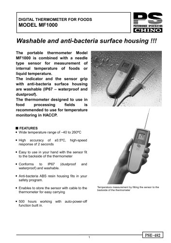 Digital Thermometer for Foods: MF1000