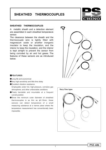 Sheathed Thermocouples