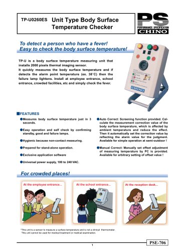 Unit Type Body Surface Temperature Checker TP-U