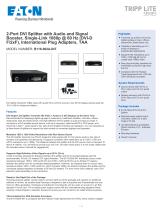 2-Port DVI Splitter with Audio and Signal Booster, Single-Link 1080p @ 60 Hz (DVI-D F/2xF), International Plug Adapters, TAA MODEL NUMBER: B116-002A-INT