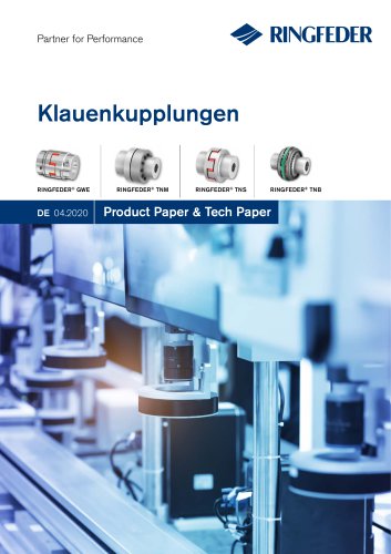 Product Paper Klauenkupplungen RINGFEDER® GWE, TNM, TNS & TNB