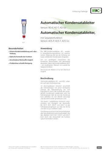 Automatischer Kondensatableiter