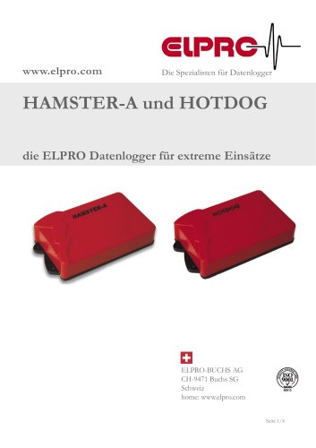 ELPRO Datenlogger HAMSTER-A und HOTDOG