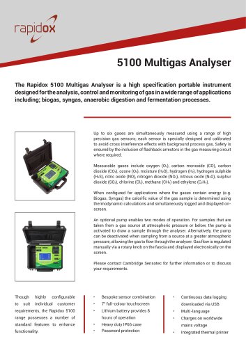 Rapidox 5100 Technical Datasheet