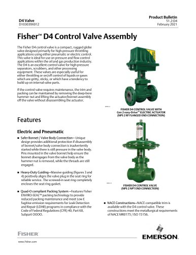 .Fisher.comFisher™ D4 Control Valve Assembly