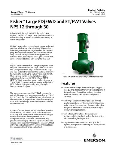 Large ET and ED Valves