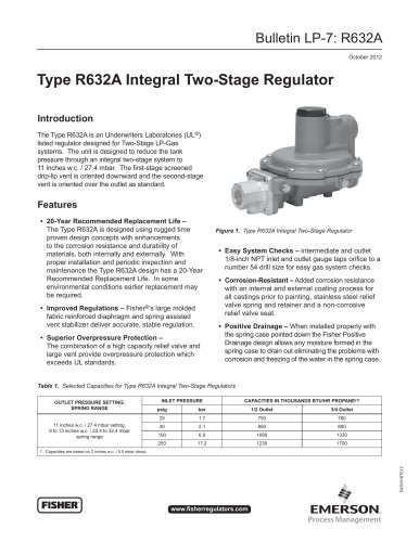 Type R632A Integral Two-Stage Regulator