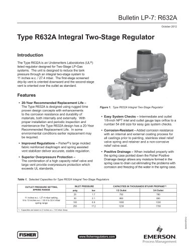 Type R632A Integral Two-Stage Regulator