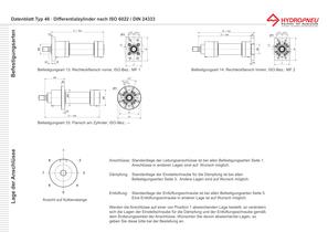 Typ 46 · Hydraulik-Differentialzylinder nach ISO 6022, DIN 24 333 - 4