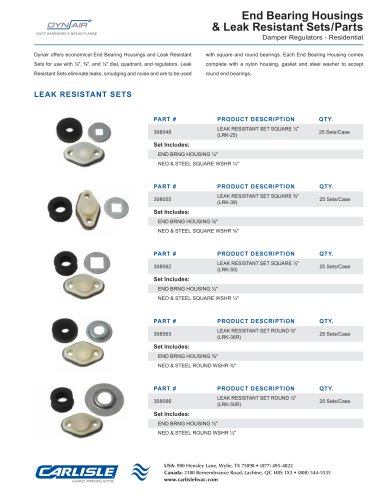 End Bearing Housings & Leak Resistant Sets/Parts