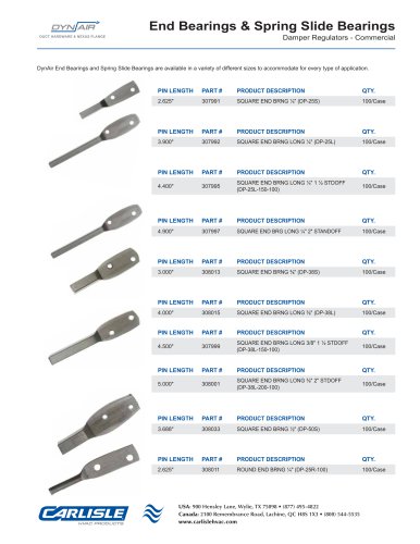 End Bearings & Spring Slide Bearings