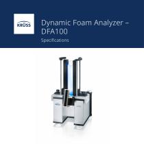 Dynamic Foam Analyzer – DFA100 – Data Sheet