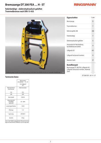 Datenblatt DT 200 FEA … H - ST