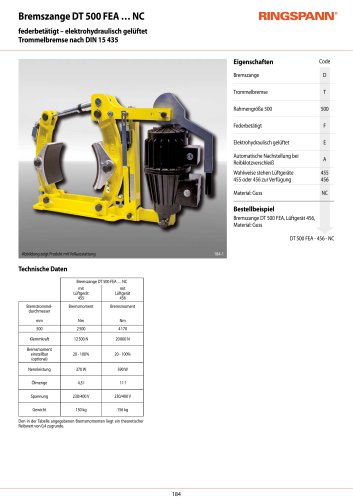 Datenblatt DT 500 FEA … NC