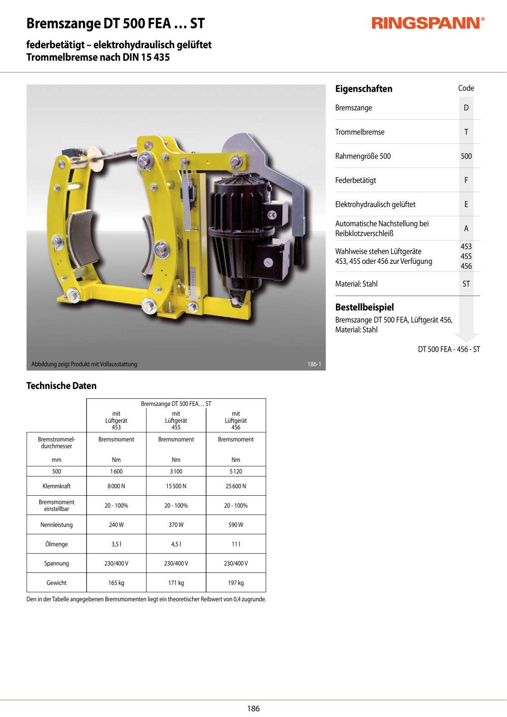 Datenblatt DT 500 FEA &hellip; ST - RINGSPANN