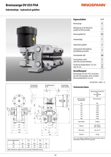 Datenblatt DV 035 FHA