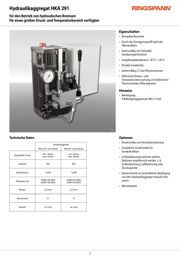 Datenblatt HKA 291