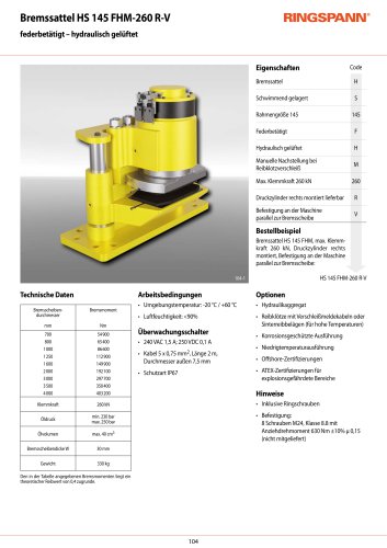 Datenblatt HS 145 FHM-260 R-V