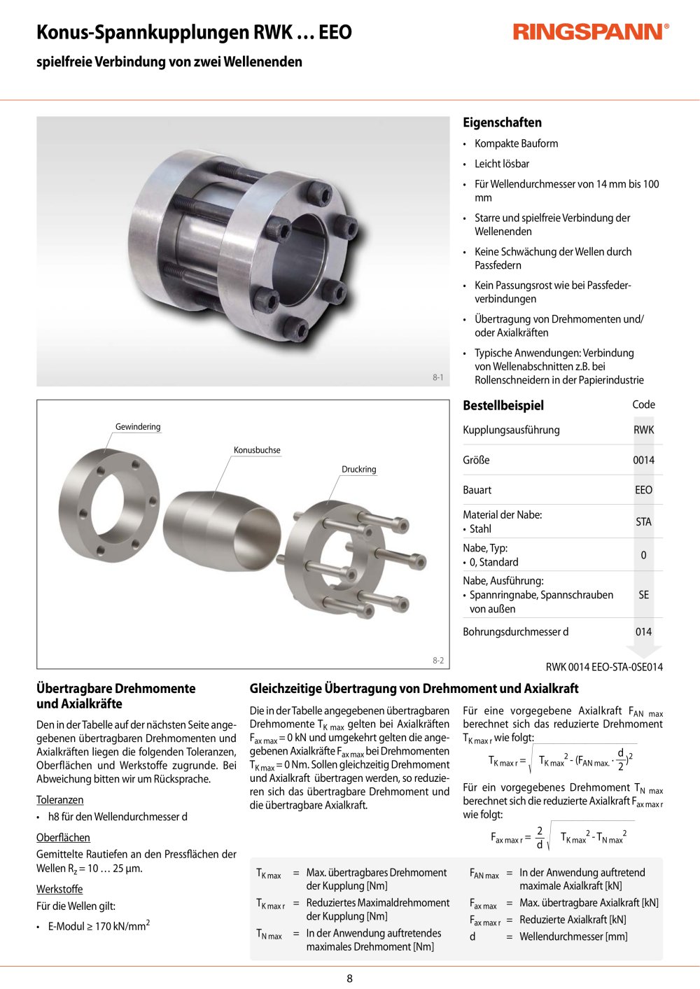 Datenblatt RWK &hellip; EEO - RINGSPANN