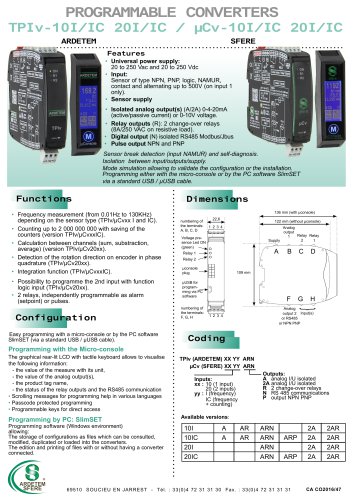 TPIv-10I/IC 20I/IC / µCv-10I/IC 20I/IC