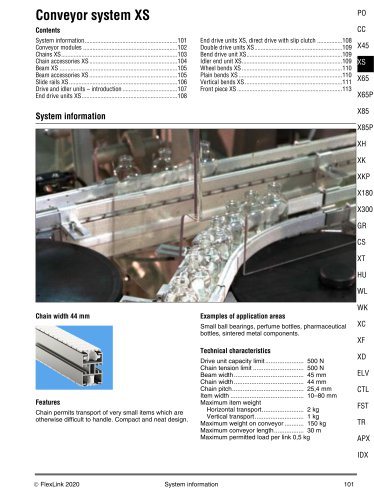 Conveyor system XS