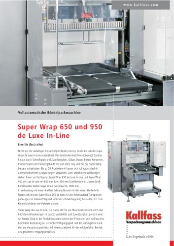 Vollautomatische Bündelpackmaschine  SUPER WRAP 950 DE LUXE IN-LINE