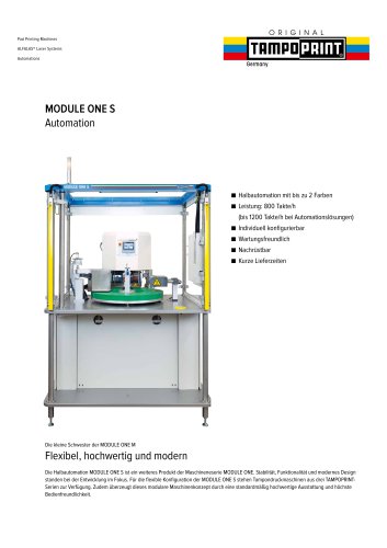 MODULE ONE S Halb-Automation