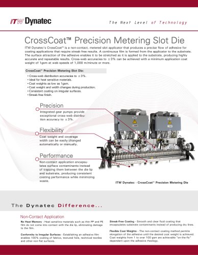 CrossCoat Precision Metering Slot Die