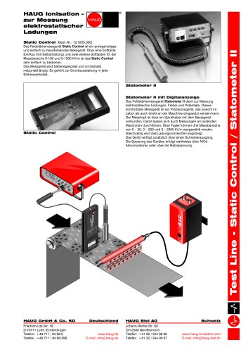 Feldstärkemessgeräte Static Control / Statometer II