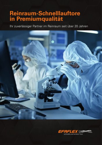 Reinraum-Schnelllauftore in Premiumqualit&auml;t