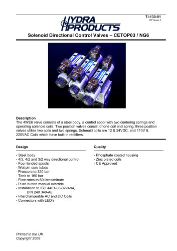 Directional Control Solenoid Valves