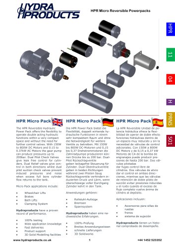 HPR Micro Reversible Powerpacks