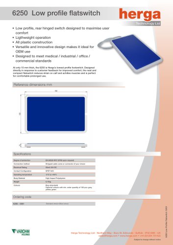 6250 Low profile flatswitch