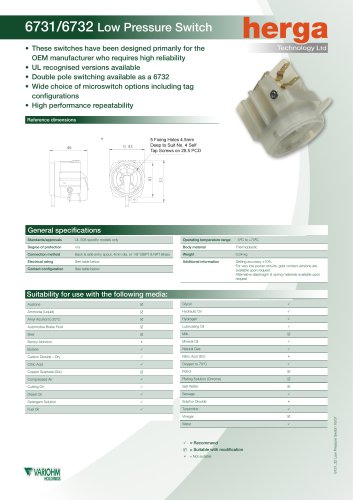 6731/6732 Low Pressure Switch