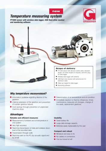 Temperature measuring system PT1000 (en)