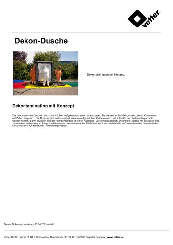 Dekon-Dusche