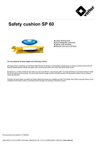 Safety cushion SP 60