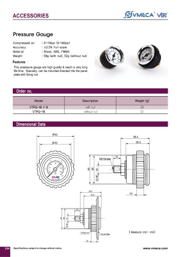 VMECA Pressure Gauges