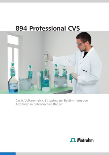 894 Professional CVS – Cyclic Voltammetric Stripping zur Bestimmung von Additiven in Galvanikbädern