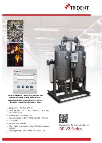 Compressed Air Dryers (Heatless) - DP V2 series