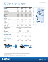 Articulated Boom Lifts - Genie® Z® -45 XC™ & Z-45 HF