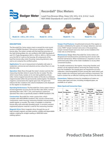 Recordall® Disc Meters