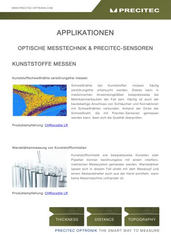 Chromatische Sensoren. Berührungslose Messtechnik für Kunststoffe, Halbleiter, Consumer Goods