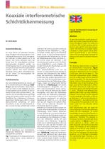 Koaxiale interferometrische Schichtdickenmessung - 1