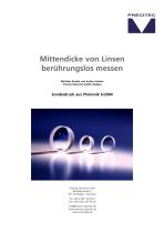 Mittendicke von Linsen berührungslos messen - 1