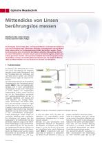 Mittendicke von Linsen berührungslos messen - 2