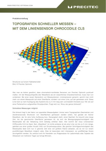 Topografien schneller messen - mit dem Chrocodile CLS Liniensensor